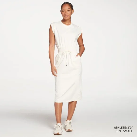 NWT CALIA Women's Extended Shoulder Midi Dress - Picture 2 of 4